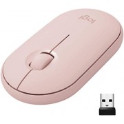 "Wireless Mouse Logitech M350, Optical, 1000 dpi, 3 buttons, Ambidextrous, Slim, 1xAA, Rose, PN 910-005717   - https://www.logitech.com/en-hk/product/pebble-m350-wireless-mouse "