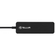 Hub Type-C Tellur cu 4 porturi USB 2.0, negru