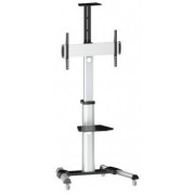 "Mobile Stand for Displays  Reflecta TV Stand 70VC-Shelf; 37-70""; max. VESA 600x400; max 50 kg
•Mechanical height-adjustment from 127 to 177 cm by hand or using a power drill
•Designed to load displays up to 90.7 kg
•VESA mount 200 – 800 x 400
•Tool-