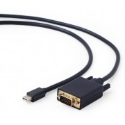 "Cable  MiniDP to VGA 1.8m  Cablexpert, CC-mDPM-VGAM-6
-   
  https://gembird.nl/item.aspx?id=10419"