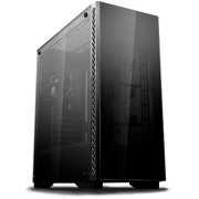 DEEPCOOL "MATREXX 50" ATX Case, with Side-Window Tempered Glass Side & Front panel, without PSU, Tool-less, 1x120mm fans pre-installed, 1xUSB3.0, 2xUSB2.0 /Audio, Black