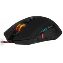 SVEN RX-G955 Gaming, Optical Mouse, 600-4000 dpi, 7+1 buttons (scroll wheel),  DPI switching modes, Two navigation buttons (Forward and Back), RGB backlight, Soft Touch coating, USB, Black
