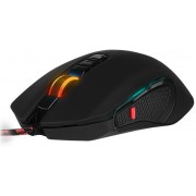 SVEN RX-G955 Gaming, Optical Mouse, 600-4000 dpi, 7+1 buttons (scroll wheel),  DPI switching modes, Two navigation buttons (Forward and Back), RGB backlight, Soft Touch coating, USB, Black
