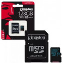 128GB MicroSD (Class 10) UHS-I (U1) +SD adapter, Kingston Canvas Select+ "SDCS2/128GB" (R:100MB/s)