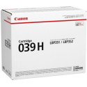 "Laser Cartridge Canon CRG-039 H
Toner Cartridge high yield for LBP352x, LBP351x (25.000 pgs based ISO/IEC 19752) "