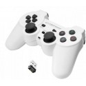 Gamepad Wireless Esperanza GLADIATOR EGG108W  White, vibration Game Pad, 16 buttons, 2 sticks, Ergonomic design, 2 modes (analog and digital), Soft sweat-resistant surface coating, PC Win 7,8,10 / PS3 compatible, USB