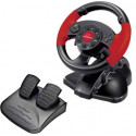 Wheel Esperanza HIGH OCTANE EG103, Vibration Force, 13 action buttons, Directional keypad, Rotation 180 degrees, for PC/PSX/PS2/PS3, USB, Black/Red