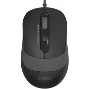 Mouse A4Tech FM10, Optical, 600-1600 dpi, 4 buttons, Ambidextrous, 4-Way Wheel, Black/Grey, USB