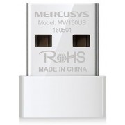 MERCUSYS MW150US N150 Wireless USB Adapter, 300Mbps on 2.4Ghz, 802.11n/b/g, Nano size