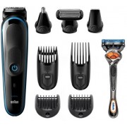 "Trimmer Braun MGK5280
, uni, rechargeable battery operation (operating time 100 minutes, charging time 1 hour),13 cutting lengths, 7 attachments, shaver, shaver Gilette, bag, black "
