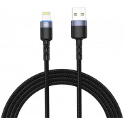 Cable USB - Type-C, cu LED, Nylon, 1.2m, Tellur Black  TLL155363