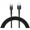 Cable USB - Type-C, cu LED, Nylon, 2m, Tellur Black TLL155314