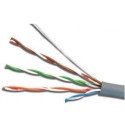 "Cable FTP Cat.5e outdoor cable with messenger, 24AWG 4X2X1/0.525 copper,  APC Electronic, 305m
Double jacket: PVC+PE) "