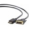 Cable DP to DVI 1.0m, Cablexpert, CC-DPM-DVIM-1M, Black