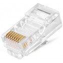 RJ45 Shielded Modular Plug, Cat.6, Through type 100PCS/BAG 