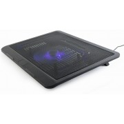"Notebook Cooling Pad Gembird NBS-1F15-04, up to 15.6'', 1x120mm, USB Passthrough, LED light
.                                                                                                                                                                