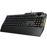 "Gaming Keyboard Asus TUF Gaming K1, Mech-Brane, Volume knob, Spill-resistance, RGB, 19-KRO, USB
.                                                                                                                                                            