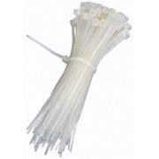 Cable Organizers (nylon ties) 100mm 2.5mm, bag of 100 pcs, White,  APC Electronic 