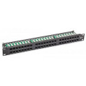 48 ports STP Cat.6A patch panel, 1U, 19" Krone & 110 Dual 