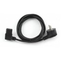 Power cord PC-186-VDE,  1.8 m, Schuko input and right angled C13 output, with VDE approval, Black