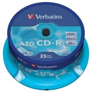 Verbatim DataLifePlus CD-R AZO 700MB 52X CRYSTAL SURFACE - Spindle 25pcs.