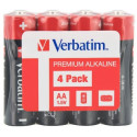 Verbatim Alcaline Battery  AA, 4pcs, Pack Shrink