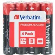 Verbatim Alcaline Battery  AAA, 4pcs, Pack Shrink