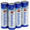 Verbatim Alcaline Battery AAA, 4pcs, Blister pack