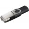 Hama Rotate USB Flash Drive, USB 2.0, 128 GB, 10 MB/s, black/silver