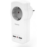 Hama USB socket adapter / charger, 3 A, white