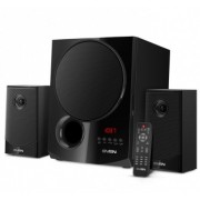 SVEN MS-2080 Black,  2.1 / 40W + 2x15W RMS, Bluetooth, FM-tuner, USB & SD card Input, Digital LED display, built-in clock, set the switch-off time, remote control, all wooden