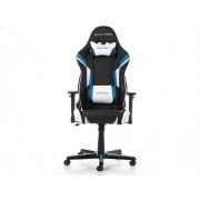 Gaming/Office Chair DXRacer Racing GC-R288-NBW-Z1, Black/Blue/White, Premium PU leather + perforated PVC, max weight up to 150kg / height 165-195cm, Recline 90°-135°, 3D Armrests, Head and Lumber cushions, Aluminium wheelbase, 2" PU Caster, W-22.65kg