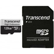 128GB MicroSD (Class 10) UHS-I (U1),+SD adapter, Transcend "TS128GUSD350" (R/W:95/45MB/s, Endurance) 