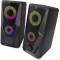 Speakers 2.0 Esperanza Baila EGS103, 6W (2 x 3W), LED Rainbow lighting, Volume control, built in amplifier, Power supply: 5V, They require: USB and mini-jack 3.5mm headphone output, Cable length: 1.2m, Weight: 750g