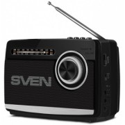 Портативная акустическая система с радио SVEN Tuner SRP-535, 3W, FM/AM/SW, USB, microSD, flashlight, battery