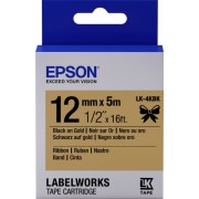 Tape Cartridge EPSON 12mm/5m Ribbon Blk/Gold, LK4KBK C53S654001 