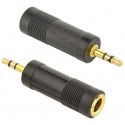 Audio adapter 6.5 mm socket female mm to male 3.5 mm, Cablexpert, A-6.35F-3.5M