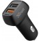 USB Car Charger - Trust Qmax 30W Ultra-Fast Dual USB Car Charger with QC3.0, Fast-charge with up to 12W power or ultra-fast charge with 18W power and QuickCharge 3.0, Total output power (max): A, W 30
