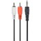 Audio cable 3.5mm-RCA - 1.5m - Cablexpert CCA-458, 3.5 mm stereo to RCA plug cable, 1.5 m