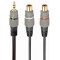 Audio cable RCA (M) to 2x RCA (F) - 0.2m - Cablexpert CCAP-RCAM2F-0.2M, Premium RCA (M) to 2x RCA (F) splitter cable, 0.2 m