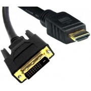 Cable HDMI-DVI - 2m - Brackton "Basic" DHD-SKB-0200.B, 2m, DVI-D cable 24+1 to HDMI 19 pin, m/m, double-shielded 1080i, pastic plug,  golden contacts