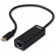 Adapter USB Type-C M to LAN RJ-45 F, 30cm, Port Designs 900126