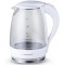 Kettle Esperanza SALTO ANGEL EKK011W Glass White with LED light, 2200W, 1,7l, concealed heating element, 360° swivel base, auto shut-off after boiling