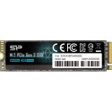 M.2 NVMe SSD 256GB Silicon Power A60, Interface: PCIe3.0 x4 / NVMe1.3, M2 Type 2280 form factor, Sequential Reads 2100 MB/s, Sequential Writes 1400 MB/s, MTBF 2mln, HMB, SLC Cashe, E2E Data Protection, SP Toolbox, 3D NAND TLC