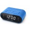 Dual Alarm Clock Radio Muse M-10 BLUE, 0.6 inch white LED Display, Dimmer (High /Low/Off), PLL Radio with 20 FM preset stations, Wake up by Radio or Buzzer, Snooze, Sleep, AC 230V, Battery backup: 3V 2?1.5V AAA (not included), 45x70x120mm