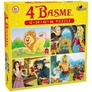 Puzzle - 4 Basme (12,24,42,56 piese)