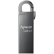 128GB USB3.1 Flash Drive Apacer "AH15A", Dark Gray, Metal, Keychain-Carabin,Capless (AP128GAH15AA-1) 