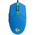 Gaming Mouse Logitech G102 Lightsync, Optical, 200-8000 dpi, 6 buttons, Ambidextrous, RGB, Blue USB