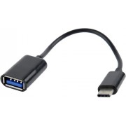 Adapter USB Type-A F to Type-C M, 20cm, up to 480Mb/s, Black, GEMBIRD  A-OTG-CMAF2-01