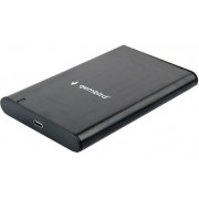 2.5"  SATA HDD/SSD 9.5 mm External Case Type-C, Gembird EE2-U3S-6, aluminum, Black